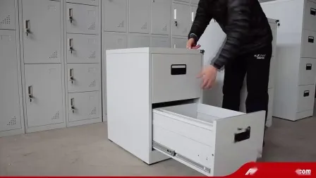 Morden 2-türiger, abschließbarer Büro-Stahlschrank, Metall-Lagerschrank